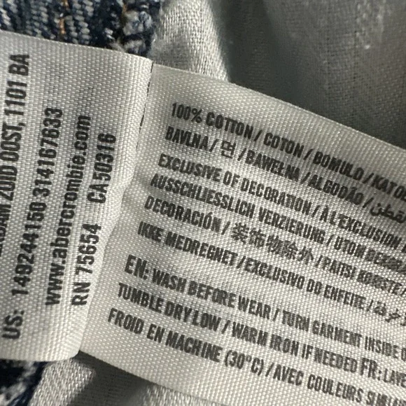 Abercrombie & Fitch High Rise Festival Short Cut Off Jean Shorts Women's Size 8 - Picture 3 of 6